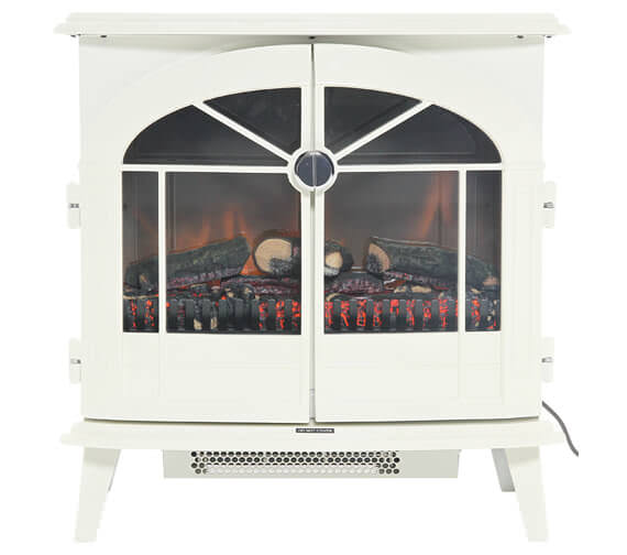 Dimplex Chevalier Creamy White Gloss Optiflame Electric Stove 143396