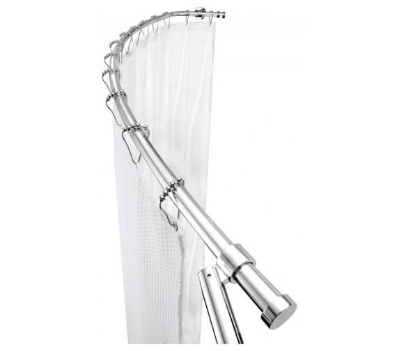Top Premium Croydex Luxury Curved Shower Curtain Rail Extendable 1080-1850 mm 