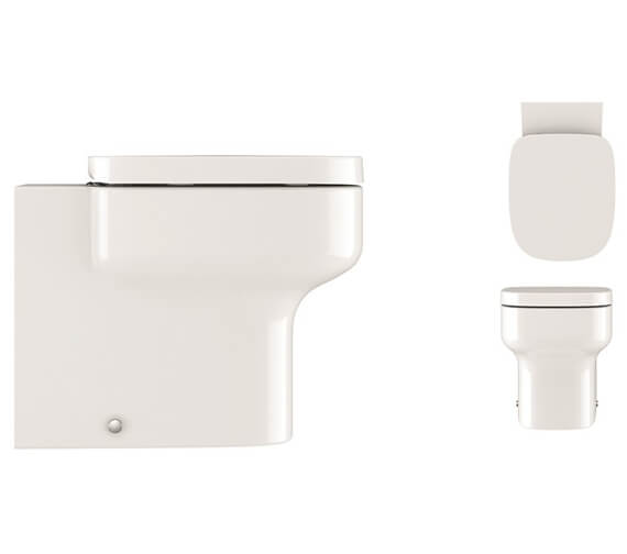 Crosswater Kai S back To Wall White Toilet With Soft Close Seat
