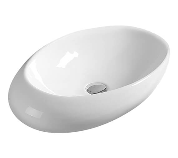 Hudson Reed Vessel 490 x 320mm Oval Countertop Basin White
