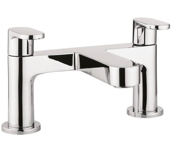 Crosswater Style Deck Mounted  Chrome Bath Mixer Tap