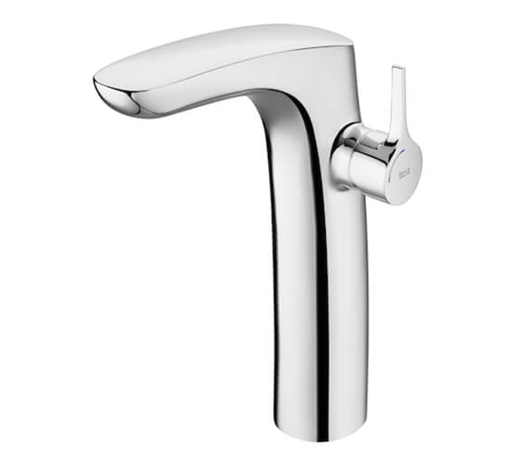 Roca Insignia Extended Height Chrome Basin Mixer Tap With Smooth Body