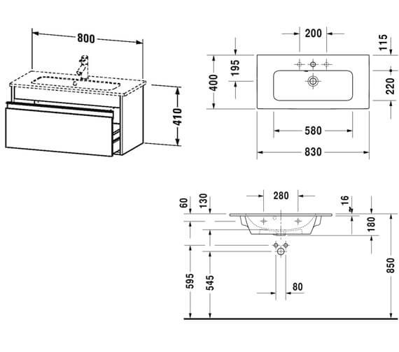 Duravit Ketho 385mm Depth Wall Mounted Compact Vanity Unit Kt642201818 Duravit Ketho 385mm Depth Wall Mounted, Ketho Vanity Unit Wall Mounted Compact
