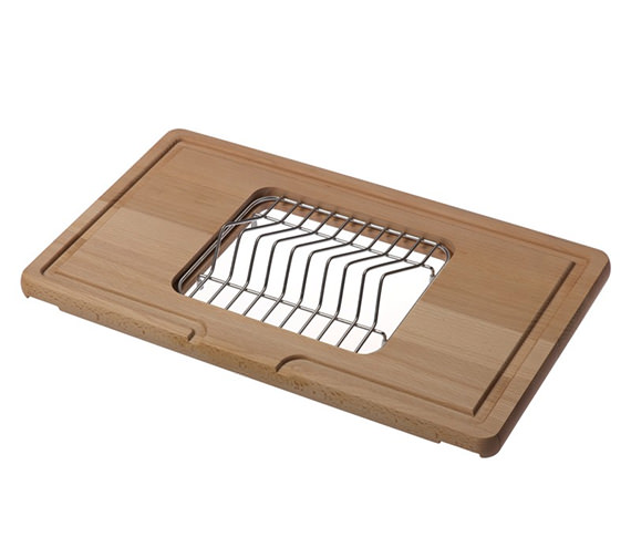 Reginox S3105 Wooden Cutting Board With Dish Holder