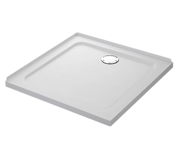 Mira Flight Safe 2 Up-Stand Square White Shower Tray