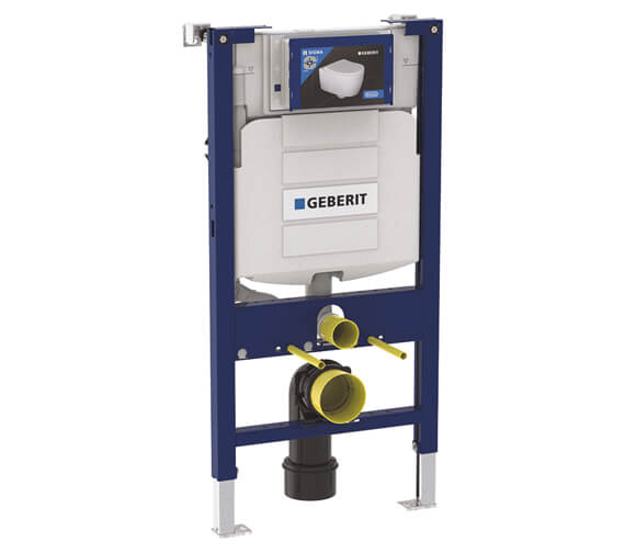 Geberit Duofix Wall Hung 980mm WC Frame Blue And Sigma Concealed Cistern 12cm