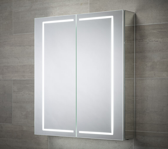 Sensio Sonnet 600 x 700mm Illuminated LED Double Door Mirror Cabinet