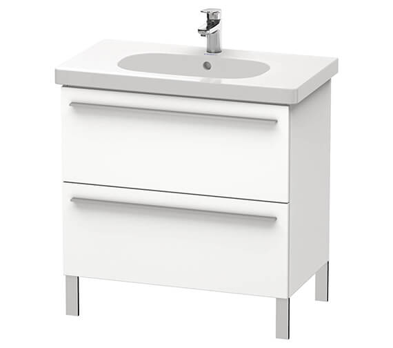 Duravit X-Large Floor Standing Vanity Unit With 2 Pull Out Compartment For D-Code Basin