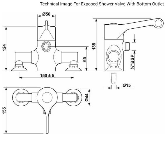 Additional image of Twyford Sola Thermostatic Chrome Shower Valve - SF1135CP