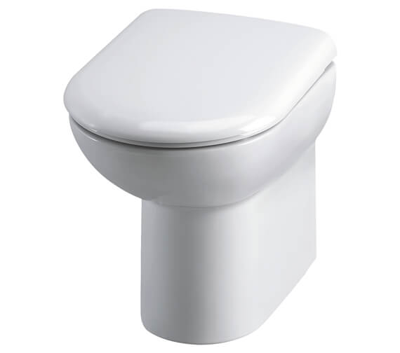 Hudson Reed 375 x 545mm Comfort Height Back To Wall White Pan And Soft-Close Seat