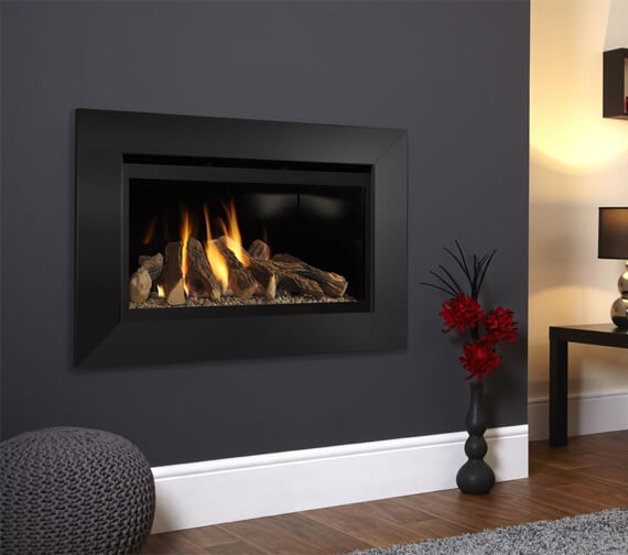 Flavel Rocco High-Efficiency Hole In The Wall Gas Fire Black