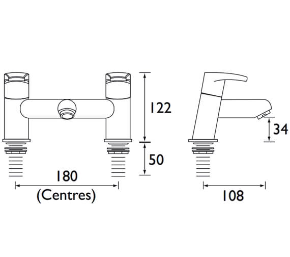 Bristan Orta Bath Filler Tap - OR BF C