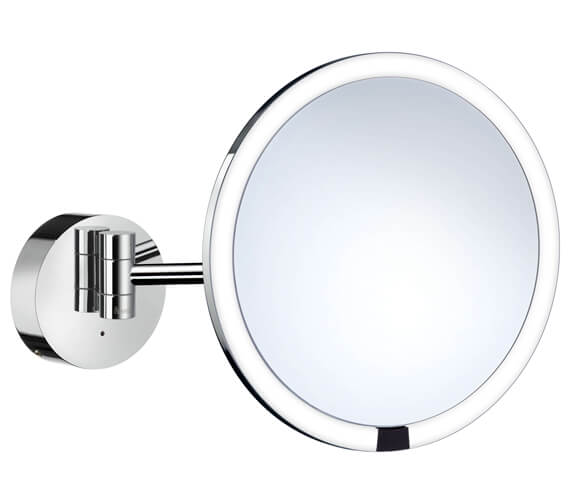 Smedbo Outline Polished Chrome Shaving MakeUp Mirror With LED Technology