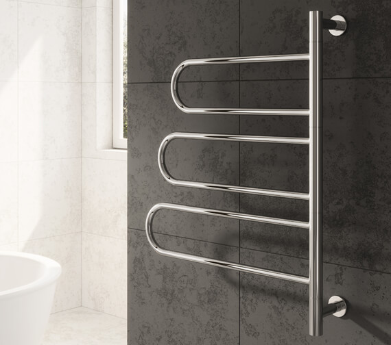 Reina Orne 550 x 750mm Dry Electric Stainless Steel Towel Rail