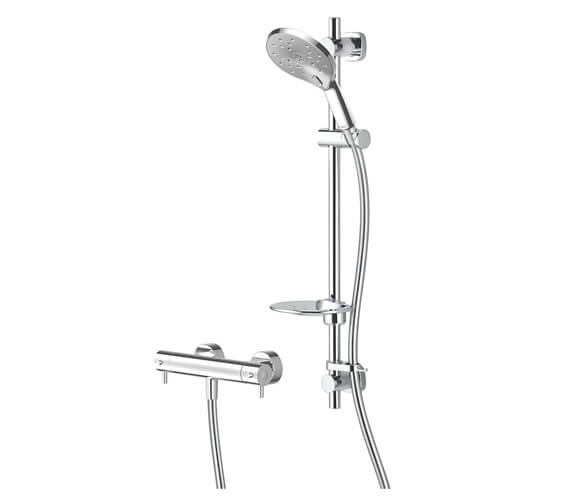 Methven Kaha Cool To Touch Chrome Bar Mixer Valve With Easy Fit Shower Kit