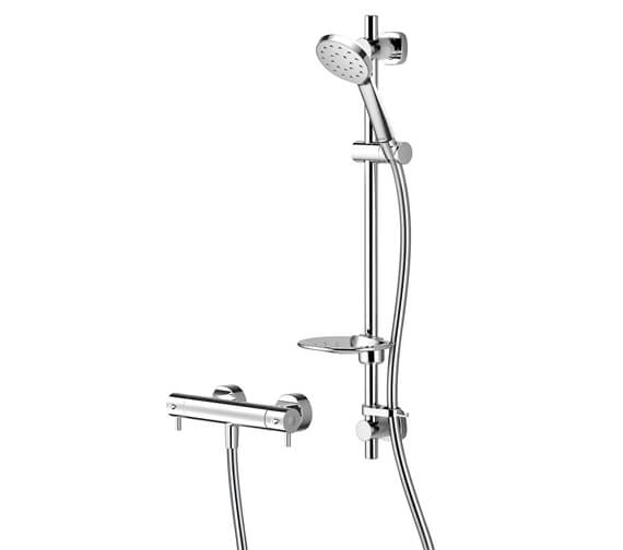 Methven Kiri MK2 Cool To Touch Chrome Thermostatic Bar Shower Valve With Shower Kit