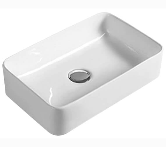 Nuie Vessel 365 x 235mm Rectangular White Counter Top Basin