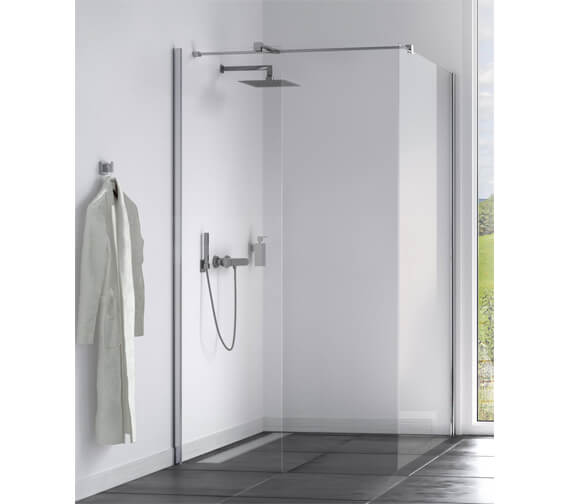 Aqualux Origin 8 Corner Fit Walk In Shower Panel With Installation Kit