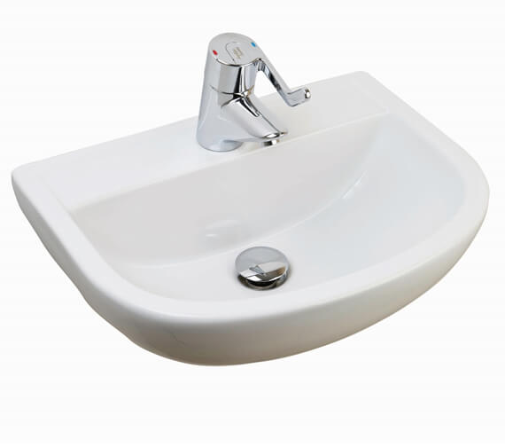 RAK Compact 50cm Special Needs Basin With No Tap Hole - No Overflow