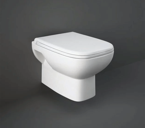 RAK Origin 62 Wall Hung WC Pan With Soft Close Seat - 500mm Projection