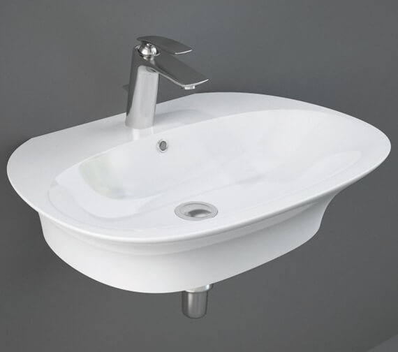 RAK Sensation Wall Hung White Basin With 1 Tap Hole