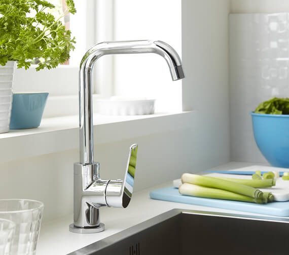 Bristan Blueberry Easyfit Monoblock-Mischarmatur Für Waschbecken – Hochglanzverchromt, Mit Easyfit-Technologie & Keramikkartusche