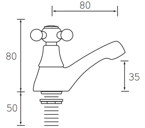 Bristan Regency Crosshead Handle Basin Taps - R 1/2 C