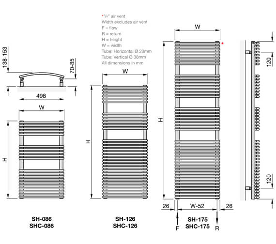 Zehnder Sfera Bow Towel Rail