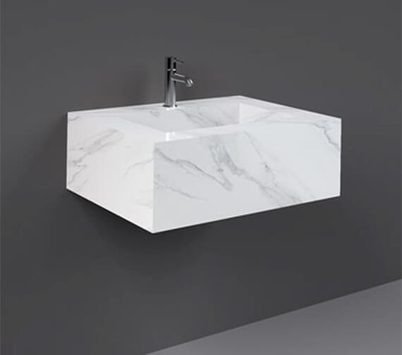 Rak Precious Wall Hung Counter Wash Basin - Available With 1 Tap Hole Or No Tap Hole