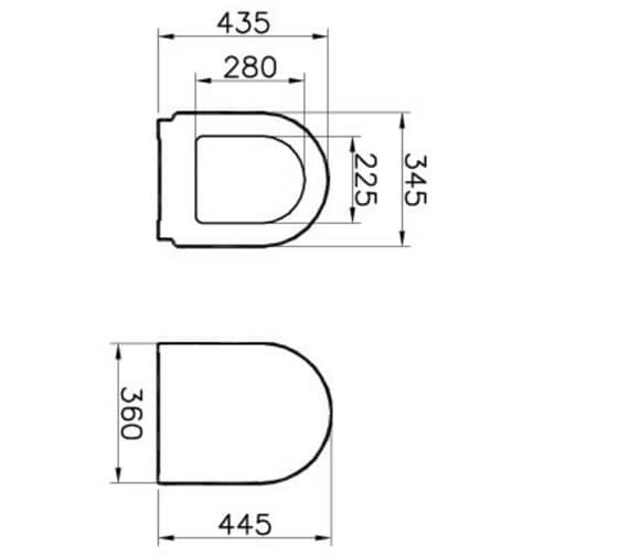 VitrA S50 WC Soft Close White Toilet Seat 72003309