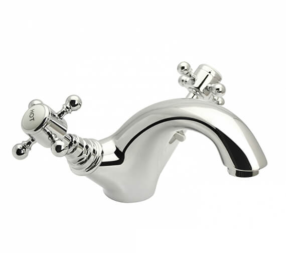Holborn Edwardian Chrome Basin Mixer Tap With Click Clack Waste