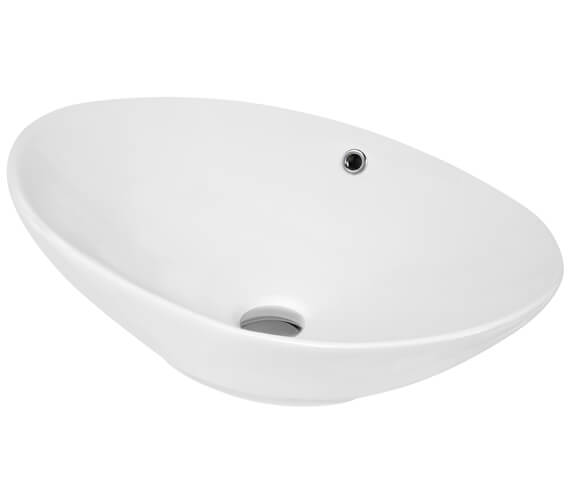 Hudson Reed Vessel 588 x 390mm Oval Countertop Basin White
