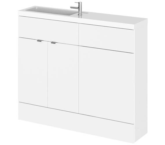 Hudson Reed Fusion 1000mm Compact Furniture Pack - Vanity And WC Unit With Basin