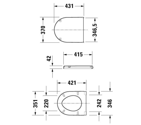 Duravit Starck 3 White Toilet Seat And Cover With Automatic Closure