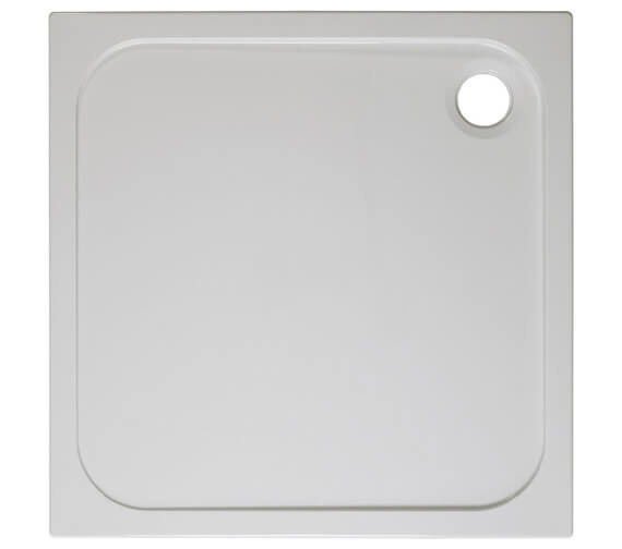 Crosswater Square 45mm White Stone Resin Shower Tray