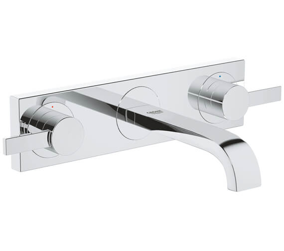 Grohe Allure 3 Hole Wall Mounted Chrome Basin Mixer Tap