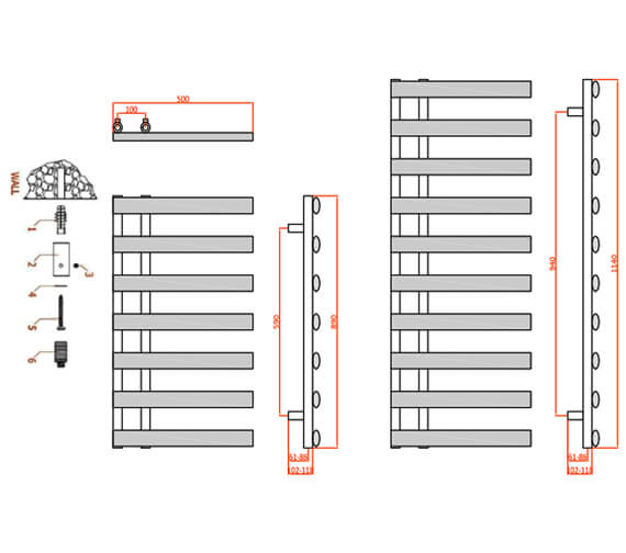 reina grace towel radiator