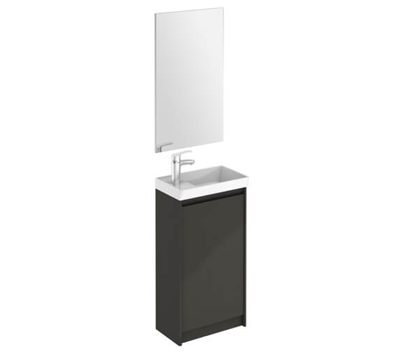 Royo Enjoy 450 X 275mm Floorstanding, Monza Modern White Sink Vanity Unit Toilet Package