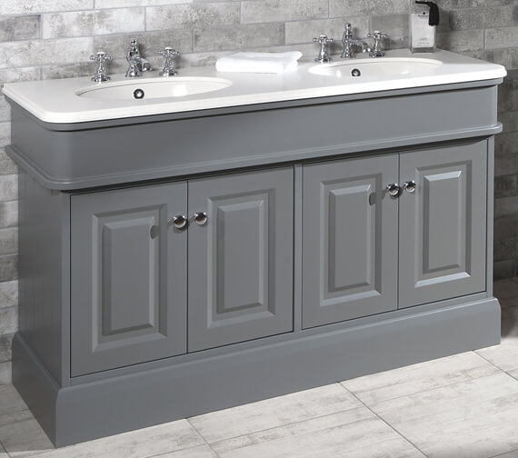 Silverdale Victorian 1400mm Unit With Worktop And 440mm Double Basin