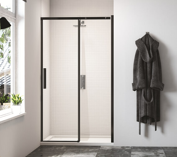 Merlyn Black 2000mm Height Sliding Shower Door
