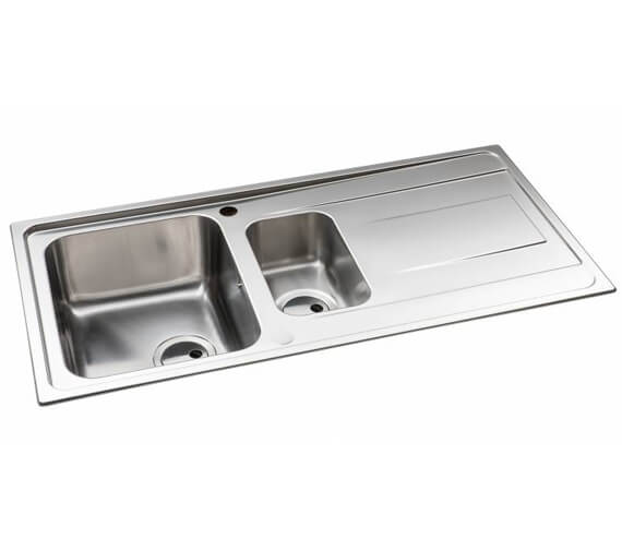 Abode Ixis Stainless Steel 1.5 Reversible Large Sink Bowl And Drainer