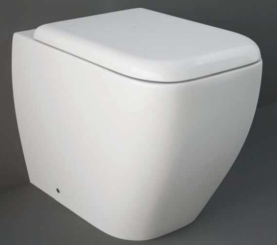 RAK Metropolitan Back-To-Wall White WC Pan With Soft-Close Seat 525mm Projection