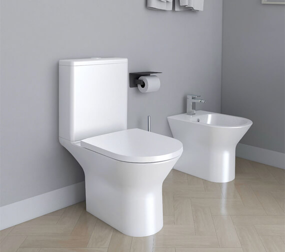 IMEX Blade 660mm Rimless Comfort Height Open Back Close Coupled White Pan And Cistern