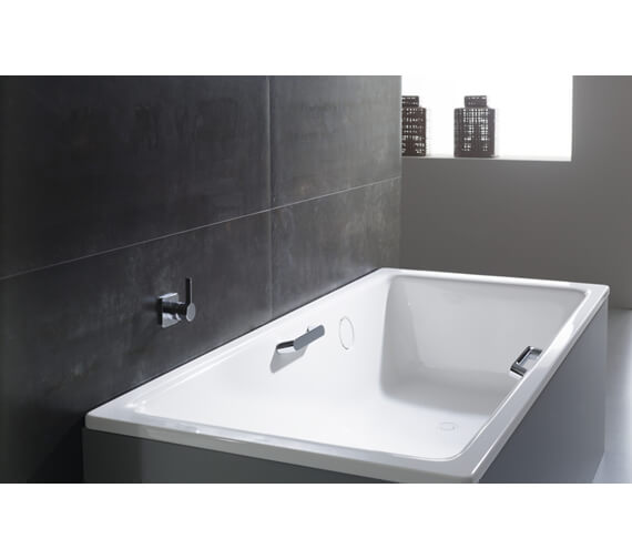 Kaldewei Ambiente Puro 1800 x 800mm Single Ended Steel Bath White With Side Overflow