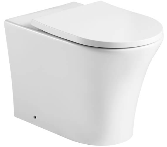 Kartell K-Vit Kameo White Back-To-Wall Rimless WC Pan With Seat
