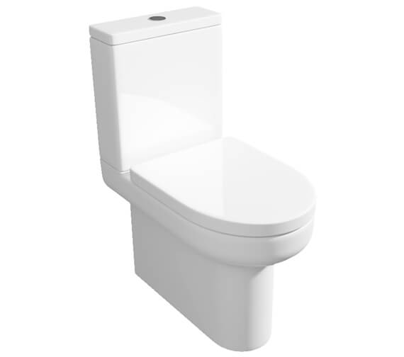Kartell K-Vit Bijou White Close To Wall Close Coupled WC With Cistern And Seat