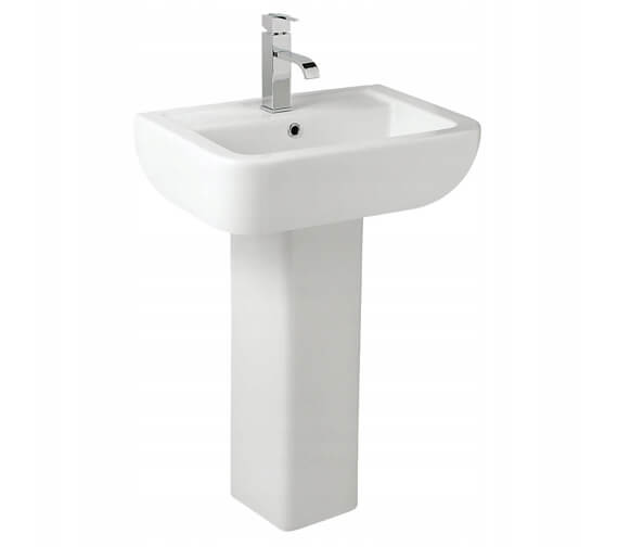 Kartell K-Vit Options 600 White 550mm 1 Tap Hole Basin