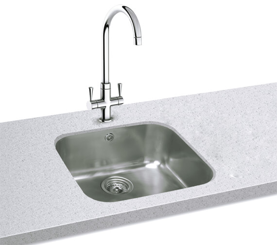 Carron Phoenix Zeta 150U Polished 1.0 Bowl Undermount Kitchen Sink
