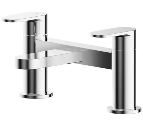 Nuie Binsey Dual Lever Deck Mounted Chrome Bath Shower Mixer Tap