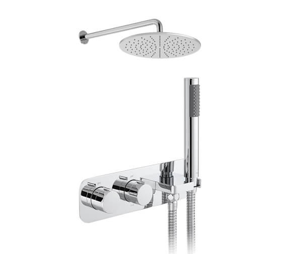 Vado Tablet Altitude  Chrome ConcealedThermostatic Valve With Shower Head And Kit